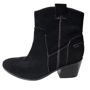 VINCE CAMUTO BLACK LEATHER ANKLE BOOTS WOMEN'S SIZE 7